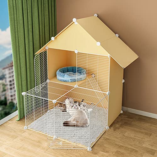 Katzenkäfige für den Innenbereich, groß – Katzenkäfig, DIY-Laufstall für Haustiere, Kleintierkäfig mit Tür für kleine Haustiere, Kaninchen, Igel, Katzen, Meerschweinchen Katzenkäfige für den Innenbereich, groß – Katzenkäfig, DIY-Laufstall für Haustiere, Kleintierkäfig mit Tür für kleine Haustiere, Kaninchen, Igel, Katzen, Meerschweinchen von KAZUP