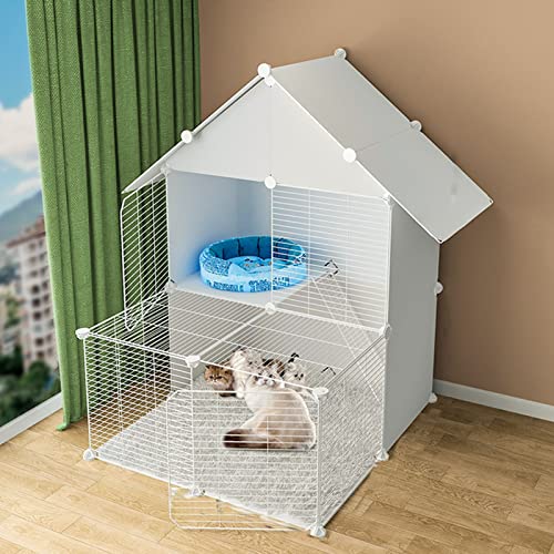 Katzenkäfige für den Innenbereich, groß – Katzenkäfig, DIY-Laufstall für Haustiere, Kleintierkäfig mit Tür für kleine Haustiere, Kaninchen, Igel, Katzen, Meerschweinchen Katzenkäfige für den Innenbereich, groß – Katzenkäfig, DIY-Laufstall für Haustiere, Kleintierkäfig mit Tür für kleine Haustiere, Kaninchen, Igel, Katzen, Meerschweinchen von KAZUP