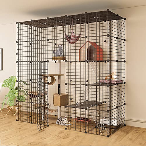 Katzenlaufstall – Frettchenkäfig für den Innenbereich, DIY-Katzenlaufstall, abnehmbare Katzenkiste, ideal für 1–4 Katzen Katzenlaufstall – Frettchenkäfig für den Innenbereich, DIY-Katzenlaufstall, abnehmbare Katzenkiste, ideal für 1–4 Katzen von KAZUP