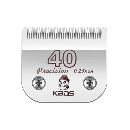 KBDS Schermesser für Haustiere, Größe 40F, kompatibel mit den meisten Andis, Oster, Wahl A5 Schermaschinen, Metallklinge, Schnittlänge 0,25 mm von KBDS