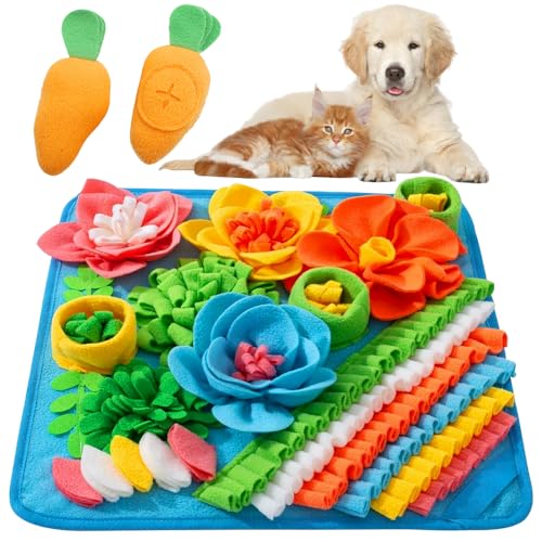 KBIBCK Schnüffelmatte für Hunde, Schnüffelmatte, waschbares Puzzle-Trainingsspielzeug für Training, langsames Füttern und Langeweile, fördert die Erkundung der Futtersuchfähigkeiten, mittelgroße und KBIBCK Schnüffelmatte für Hunde, Schnüffelmatte, waschbares Puzzle-Trainingsspielzeug für Training, langsames Füttern und Langeweile, fördert die Erkundung der Futtersuchfähigkeiten, mittelgroße und von KBIBCK