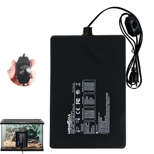KBIBCK Terrarium Heizmatte, Reptil Heizmatten, Heizmatte für Terrarium, Einstellbar Wärmematte für Reptilien Einsiedlerkrebse Frösche Spinnen Insektenzucht, Wasserdicht Heizungsschutz, 20 x 30CM von KBIBCK