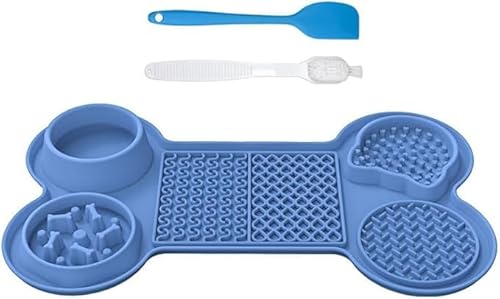 Hund Leckmatte, Hund Slow Feeder Bowl Matte, Hund Katze Lecken Pad für Butter Joghurt Erdnuss Frozen Food, Dog Treats Futtermatte für Angstlinderung, Hund Puzzle Anreicherung Spielzeug Silikon Hund Leckmatte, Hund Slow Feeder Bowl Matte, Hund Katze Lecken Pad für Butter Joghurt Erdnuss Frozen Food, Dog Treats Futtermatte für Angstlinderung, Hund Puzzle Anreicherung Spielzeug Silikon von KBJDSPM