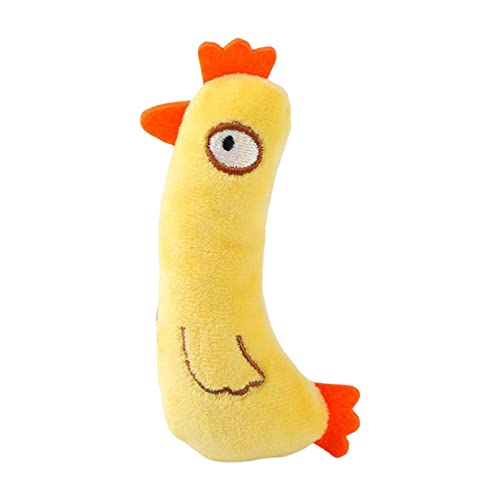 Katzenminze-Spielzeug, Geschenk, Kätzchen, interaktives Plüschtier, bissfest, Kauspielzeug, gelbes Huhn, 12,5 cm, gelbes Huhn von KBOLAE