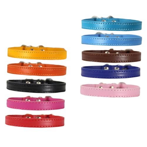 10pcs Haustierhundkragen Langlebige Stoffnackungen für Haustiere BLE für Katzen und Hunde modisches Design mit feiner Nähte für komfortable tägliche Verwendung zufälliger Farbe 10pcs Haustierhundkragen Langlebige Stoffnackungen für Haustiere BLE für Katzen und Hunde modisches Design mit feiner Nähte für komfortable tägliche Verwendung zufälliger Farbe von KCHSRKHXC