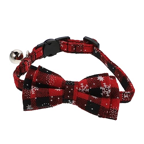 1pc Weihnachtskätzchenkragen mit Fliege dekorative rote Haustier Halskette für Katzen Tiere bequem waschbar wiederverwendbar für Urlaubsfeiern 1pc Weihnachtskätzchenkragen mit Fliege dekorative rote Haustier Halskette für Katzen Tiere bequem waschbar wiederverwendbar für Urlaubsfeiern von KCHSRKHXC