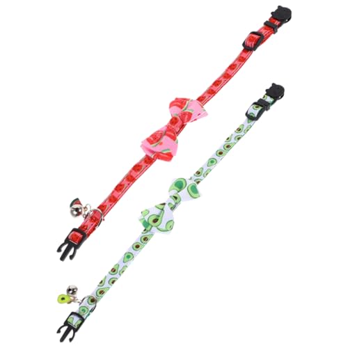 2pcs Cotton Pet Cat Fliegerkragen mit Glocken modischen und dekorativen Bowtie -Accessoires für Hunde und Katzen für Partys und besondere Anlässe Wassermelone 2pcs Cotton Pet Cat Fliegerkragen mit Glocken modischen und dekorativen Bowtie -Accessoires für Hunde und Katzen für Partys und besondere Anlässe Wassermelone von KCHSRKHXC