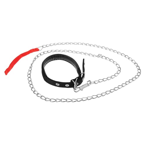 2pcs Haustierkragen Set mit Eisenkette langlebiger schwarzer Hundekragen für Haustiere, die für Gehen und Outdoor -Aktivitäten wiegen 2pcs Haustierkragen Set mit Eisenkette langlebiger schwarzer Hundekragen für Haustiere, die für Gehen und Outdoor -Aktivitäten wiegen von KCHSRKHXC
