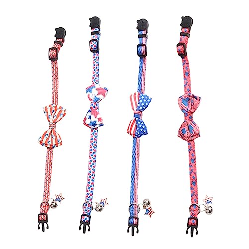 4 PCs Independence Day Hundekragen Verstellbare atmungsaktive Halsbänder mit patriotischen Flaggen für Hunde und Katzen Urlaubsdekoration 4 PCs Independence Day Hundekragen Verstellbare atmungsaktive Halsbänder mit patriotischen Flaggen für Hunde und Katzen Urlaubsdekoration von KCHSRKHXC