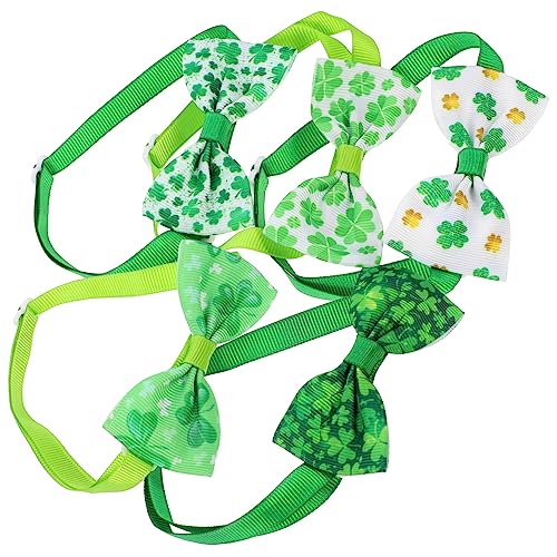 5 St. Patrick's Day Kleeblatt-Halsband für Hunde und Katzen, leichtes Urlaubs-Outfit, Zubehör für bequeme, festliche Fotoshootings 5 St. Patrick's Day Kleeblatt-Halsband für Hunde und Katzen, leichtes Urlaubs-Outfit, Zubehör für bequeme, festliche Fotoshootings von KCHSRKHXC