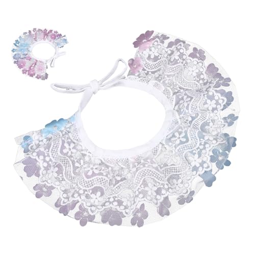 Entzückendes, verstellbares Katzenhalsband aus Spitze mit dekorativer Blume, leichtes Halstuch für Haustiere für den täglichen Gebrauch und besondere Anlässe, Lila Entzückendes, verstellbares Katzenhalsband aus Spitze mit dekorativer Blume, leichtes Halstuch für Haustiere für den täglichen Gebrauch und besondere Anlässe, Lila von KCHSRKHXC