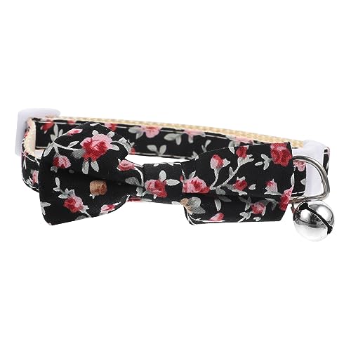 Entzückendes Katzenhalsband mit Fliege und Glöckchen, verstellbares dekoratives Haustierhalsband für den täglichen Gebrauch und besondere Anlässe, sicheres und atmungsaktives Material, niedliches von KCHSRKHXC