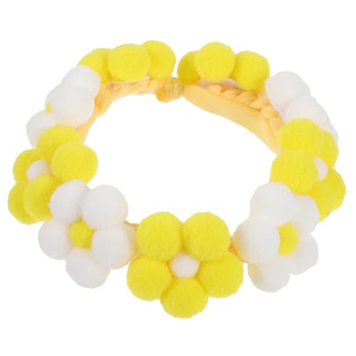 Haustierhalsband mit Blumen-Design, weiche, bequeme Halskette für Kätzchen und Welpen, leicht und atmungsaktiv, für Foto-Requisiten und den täglichen Gebrauch von KCHSRKHXC