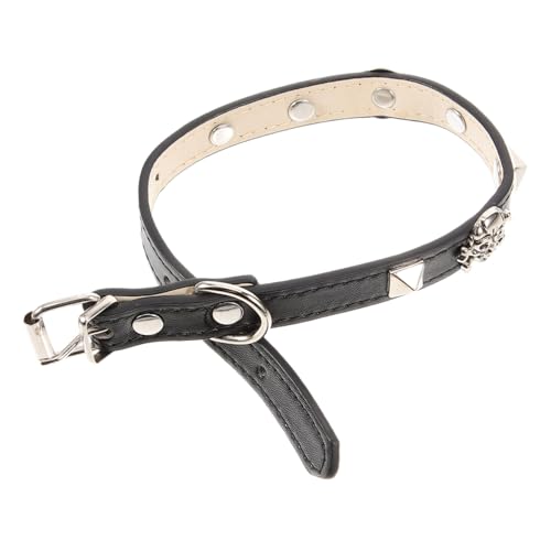 Hundehalsband im Punk-Stil, verstellbar, mit Totenkopf-Muster, dekorative Haustier-Halsbekleidung für Halloween-Partys, geeignet für Katzen und Tiere, langlebiges und stilvolles Design Hundehalsband im Punk-Stil, verstellbar, mit Totenkopf-Muster, dekorative Haustier-Halsbekleidung für Halloween-Partys, geeignet für Katzen und Tiere, langlebiges und stilvolles Design von KCHSRKHXC