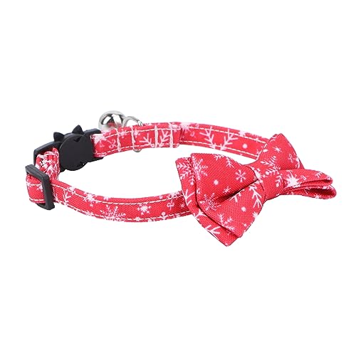 Verstellbare Weihnachtskatzenkragen mit Glockenfliegen Festliche Haustierhalsriemen für Kätzchen Katzen langlebig hohe Dichte Materials Breakaway Clasp helle Farben für Urlaubsjubel Verstellbare Weihnachtskatzenkragen mit Glockenfliegen Festliche Haustierhalsriemen für Kätzchen Katzen langlebig hohe Dichte Materials Breakaway Clasp helle Farben für Urlaubsjubel von KCHSRKHXC