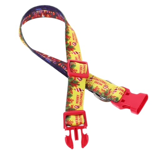 Weihnachten einstellbare Hundekragen weiche und komfortable Haustierkragen für kleine Hunde Festliches Weihnachtsfest -Design Leichtes Material für Welpen und Feiertagsfeierlichkeiten von KCHSRKHXC