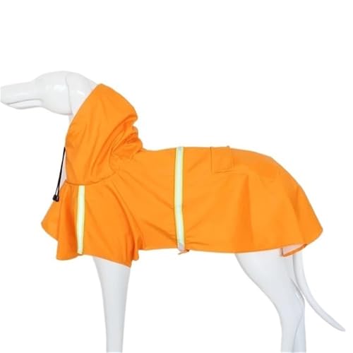 Dog Raincoat Waterproof Reflective Dog Raincoats for Small Medium Dogs with Adjustable Straps Lightweight Easy to Clean Pet Rain Jacket for Bichon Yorkie Terrier Poodle Labrador Retriever(Orange,XXL) von KCHYCV