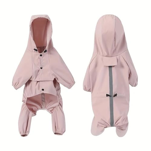 Dog Raincoat Waterproof Reflective Dog Raincoats for Small Medium Dogs with Adjustable Straps Lightweight Easy to Clean Pet Rain Jacket for Bichon Yorkie Terrier Poodle Labrador Retriever(Pink,XXL) von KCHYCV