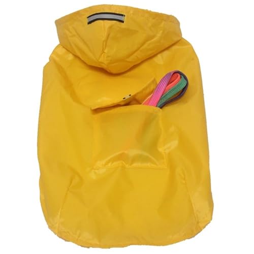 Dog Raincoat Waterproof Reflective Dog Raincoats for Small Medium Dogs with Adjustable Straps Lightweight Easy to Clean Pet Rain Jacket for Bichon Yorkie Terrier Poodle Labrador Retriever(Yellow,M) von KCHYCV
