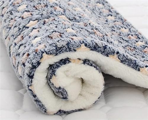 KCHYCV wasserdichte Schlafmatte for Haustiere, Winterbettwäsche, weiche Einlagen, Hunde- und Katzenbettmatte, wendbar, gemütliche Tier-PIPI-Unterlage, Hamsterbettmatte, waschbar(Stars,49X32CM) von KCHYCV