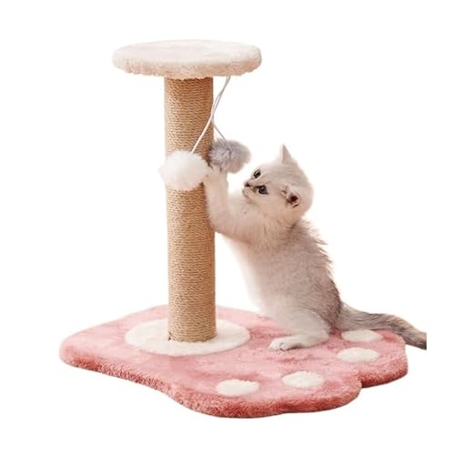 Katzenkratzbaum, Katzenbaumhaus, Krallenschärfen, interaktives Spielzeug, Schutzmöbel, Katzenklettergerüst (Color : Pink) von KCHYCV