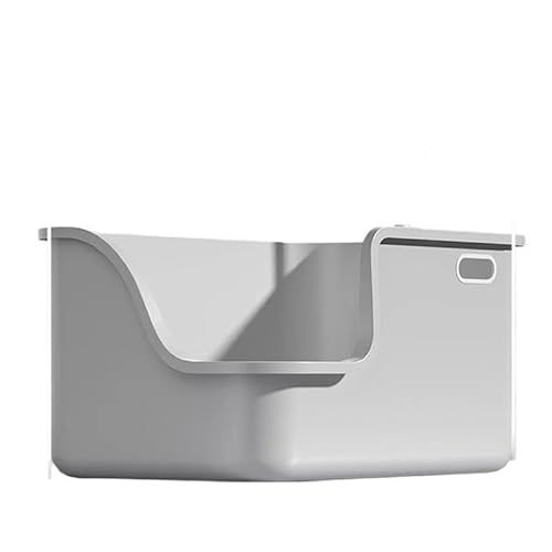 Katzentoilette mit Stufengriff, langes, tiefes Design, Badezimmer-Deodorierer, tragbare Toilette mit großem Platz (Color : Style2) von KCHYCV