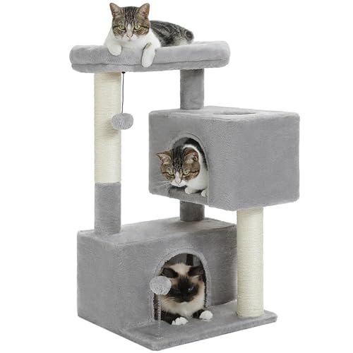 Katzenturm für mittelgroße Katzen, Katzenturm für Indoor-Katzen, Katzenbaum für große Katzen, gemütlicher Kätzchen-Turm für Indoor-Katzen, gemütlicher Korb, Kätzchen-Turm für kleine und mittelgroße Katzenturm für mittelgroße Katzen, Katzenturm für Indoor-Katzen, Katzenbaum für große Katzen, gemütlicher Kätzchen-Turm für Indoor-Katzen, gemütlicher Korb, Kätzchen-Turm für kleine und mittelgroße von KCHYCV