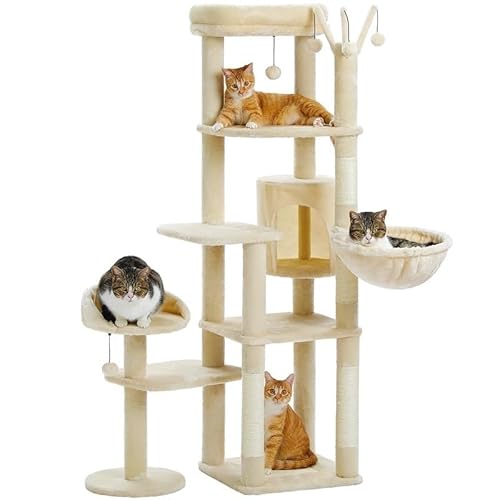 Katzenturm für mittelgroße Katzen, Katzenturm für Indoor-Katzen, Katzenbaum für große Katzen, gemütlicher Kätzchen-Turm für Indoor-Katzen, gemütlicher Korb, Kätzchen-Turm für kleine und mittelgroße Katzenturm für mittelgroße Katzen, Katzenturm für Indoor-Katzen, Katzenbaum für große Katzen, gemütlicher Kätzchen-Turm für Indoor-Katzen, gemütlicher Korb, Kätzchen-Turm für kleine und mittelgroße von KCHYCV