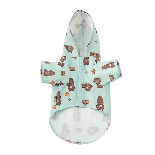 Wasserdichte Hunderegenjacke mit Kapuze, wasserdichter und winddichter Hunderegenmantel for Outdoor-Sportarten for kleine, mittelgroße und große Hunde. Atmungsaktiv, bequem, leicht zu tragen und langl von KCHYCV