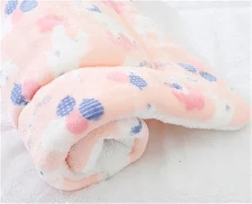 Wasserdichte Schlafmatte for Haustiere, Winterbettwäsche, weiche Einlagen, Hunde- und Katzenbettmatte, wendbar, gemütliche Tier-Pipi-Unterlage, Hamsterbettmatte, waschbar(Pink polar bear,32X25CM) von KCHYCV
