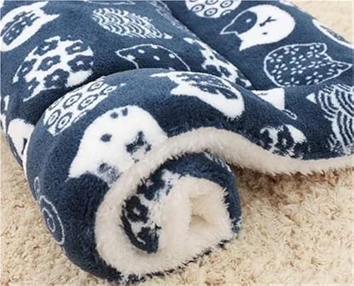 Wasserdichte Schlafmatte for Haustiere, Winterbettwäsche, weiche Einlagen, Hunde- und Katzenbettmatte, wendbar, gemütliche Tier-Pipi-Unterlage, Hamsterbettmatte, waschbar(Tibetan youth,69X52CM) von KCHYCV