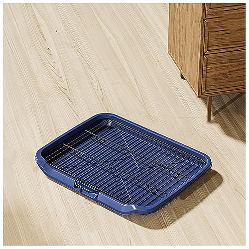 Geteilte Haustiertoilette Anti-Poo, Großer Raum Anti-Verdrängung Waschbar 18 Mm Lochabstand Tragbare Hundetoilette 35 Kg Haustiere Innerhalb Von 65 cm Sind Verfügbar (Color : Blauw) von KCTOT