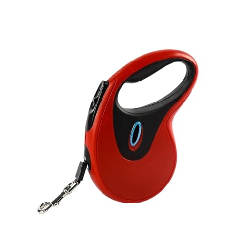 Einziehbare Hundeleine, reflektierendes Band for Spazierengehen mit kleinen, mittelgroßen und großen Hunden, kein Verheddern, automatisch ausziehbare Haustierleinen (Color : Red, Size : 3m) von KDMOWHON