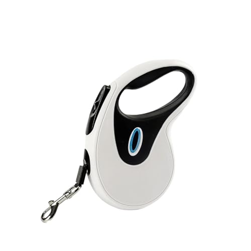 Einziehbare Hundeleine, reflektierendes Band for Spazierengehen mit kleinen, mittelgroßen und großen Hunden, kein Verheddern, automatisch ausziehbare Haustierleinen (Color : White, Size : 3m) von KDMOWHON