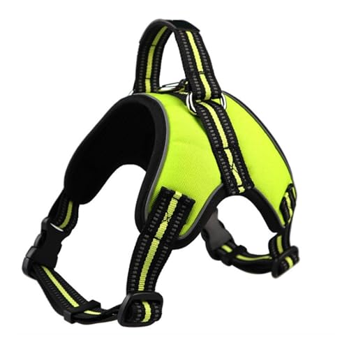 Hundegeschirr Tailup Pet Products Verstellbare reflektierende Weste for Gehen for Welpen, Netzgeschirr for kleine und mittelgroße Hunde (Color : Light Green, Size : L) von KDMOWHON