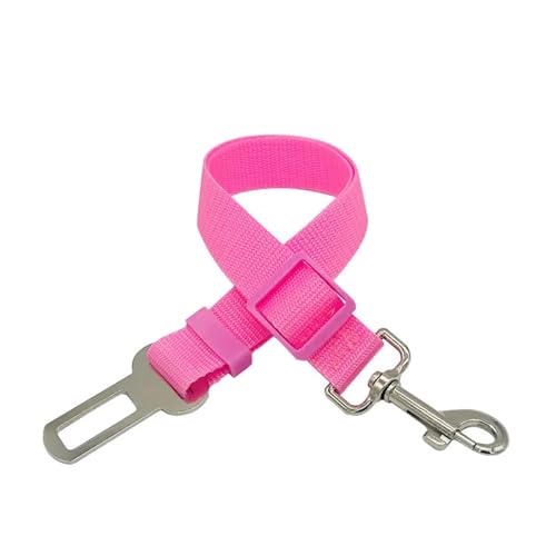 KDMOWHON Verstellbare Hundeleine for Hunde, Auto-Sicherheitsgurt, Spaziergänge, Leinen, Autotraining, große, mittelgroße und kleine Hunde (Color : Pink) von KDMOWHON