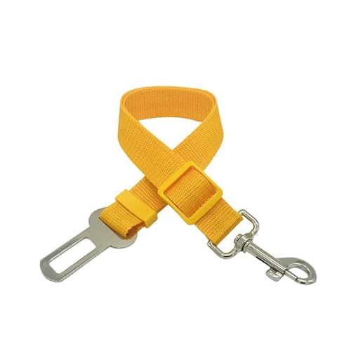 KDMOWHON Verstellbare Hundeleine for Hunde, Auto-Sicherheitsgurt, Spaziergänge, Leinen, Autotraining, große, mittelgroße und kleine Hunde (Color : Yellow) von KDMOWHON