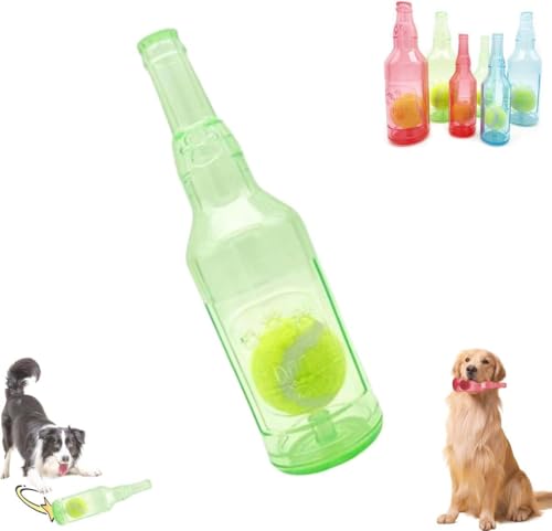 Tennis-Hunde-Kauspielzeugflasche, Gummi-Wasserflasche, Hundespielzeug mit Tennisball, Kau- und Spielflaschenspielzeug, weich und langlebig, Zähneknirschen, Zähne putzen Tennis-Hunde-Kauspielzeugflasche, Gummi-Wasserflasche, Hundespielzeug mit Tennisball, Kau- und Spielflaschenspielzeug, weich und langlebig, Zähneknirschen, Zähne putzen von KDOFIO