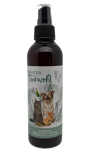 KE-pet Kräuter fürs Tierwohl 200ml, 50 fermentierte Bio-Kräuter, Ergänzungsfutter für Vitalität und ganzheitliches Wohlbefinden für Hunde und Kleintiere von KE