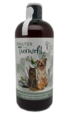 KE-pet Kräuter fürs Tierwohl 500ml, 50 fermentierte Bio-Kräuter, für Hunde und Kleintiere von KE