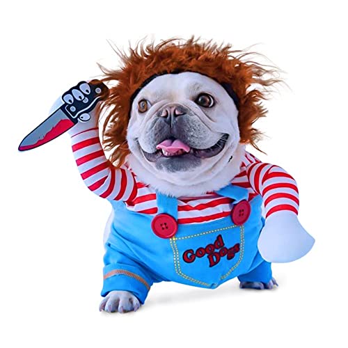 KEAGAN Lustige Kostüme für Hunde und Katzen, lustige Cosplay-Kostüme für Haustiere, lustige Kostüme für Hunde und Katzen, Feiertagskostüme Cosplay-Kostüme (Größe L) von KEAGAN