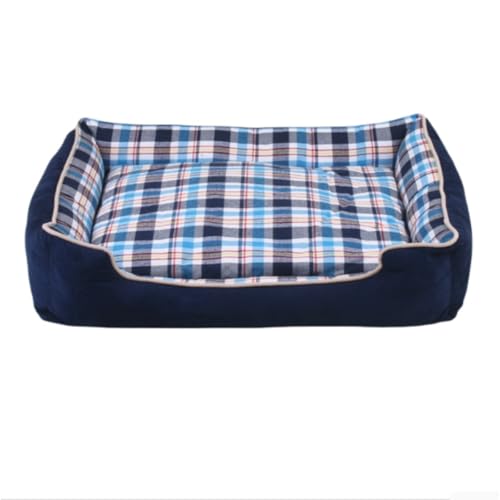 Großes Hundebett, Haustierbett für Katzen und Welpen, flauschiges, beruhigendes Katzenbett, weiches Rechteck mit Nackenrolle für kleine, mittelgroße und große Katzen und Hunde (Farbe 1,50 x 40 x 6 cm) von KEDAOLA