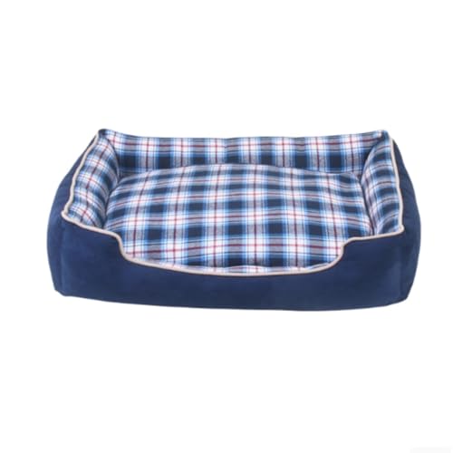 Großes Hundebett, Haustierbett für Katzen und Welpen, flauschiges, beruhigendes Katzenbett, weiches Rechteck mit Nackenrolle für kleine, mittelgroße und große Katzen und Hunde (Farbe 4,50 x 40 x 6 cm) von KEDAOLA