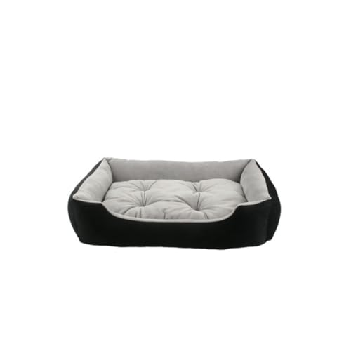 Großes Hundebett, rechteckiges Bett mit Nackenrolle, weich, beruhigend, rutschfeste Unterseite, für den Innenbereich, Haustier-Katzenbett, Kissenmatratze für kleine, mittelgroße und große Hunde und von KEDAOLA