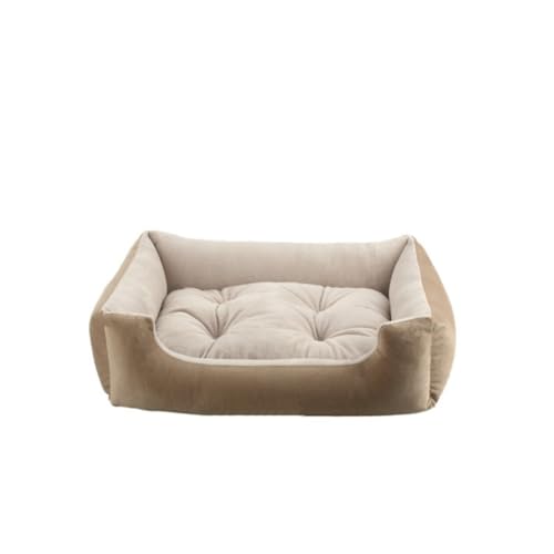 Großes Hundebett, rechteckiges Bett mit Nackenrolle, weich, beruhigend, rutschfeste Unterseite, für den Innenbereich, Haustier-Katzenbett, Kissenmatratze für kleine, mittelgroße und große Hunde und von KEDAOLA