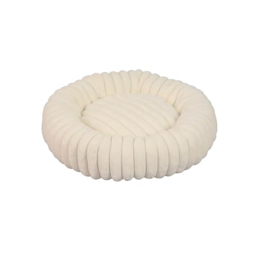 Großes Katzenbett, weiches Plüsch, beruhigendes Haustierbett, rutschfeste Unterseite für kleine, mittelgroße und große Hunde und Katzen, Aprikose, Durchmesser 40 cm Großes Katzenbett, weiches Plüsch, beruhigendes Haustierbett, rutschfeste Unterseite für kleine, mittelgroße und große Hunde und Katzen, Aprikose, Durchmesser 40 cm von KEDAOLA