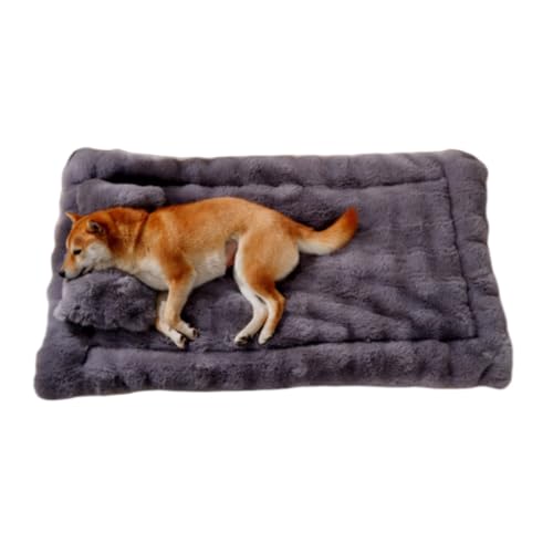 Hundebett, große Kistenunterlage mit Kissen, Haustier-Katzenbett-Kissen, Matratze für Hunde und Katzen, Teppich für kleine, mittelgroße und große Haustiere (Farbe C, 90 x 60 x 2 cm) von KEDAOLA