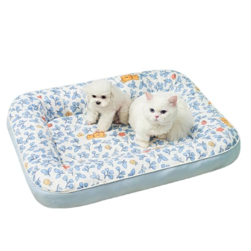 Hundebett mit Seiten, weich, beruhigend, rechteckig, Katzenbett mit rutschfester Unterseite, Haustierbett für kleine, mittelgroße Haustiere von KEDAOLA