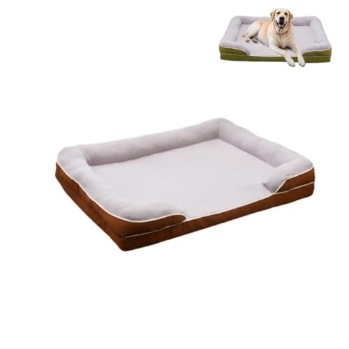 KEDAOLA Großes Hundebett, Wabenschaum-Sofa, Couch, Haustierbett mit abnehmbarem, waschbarem Bezug für kleine, mittelgroße Hunde und Katzen (Curry, 80 × 55 cm) von KEDAOLA