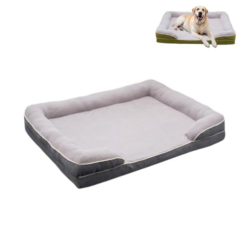 KEDAOLA Großes Hundebett, Wabenschaum-Sofa, Couch, Haustierbett mit abnehmbarem, waschbarem Bezug für kleine, mittelgroße Hunde und Katzen (grau, 55 x 45 cm) von KEDAOLA